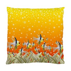 Fish Snow Coral Fairy Tale Standard Cushion Case (two Sides) by HermanTelo