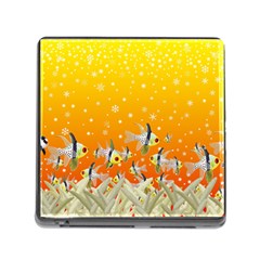 Fish Snow Coral Fairy Tale Memory Card Reader (square 5 Slot) by HermanTelo