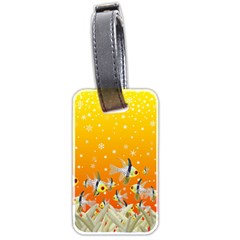 Fish Snow Coral Fairy Tale Luggage Tag (two Sides) by HermanTelo