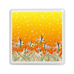 Fish Snow Coral Fairy Tale Memory Card Reader (square) by HermanTelo