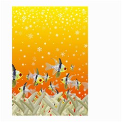 Fish Snow Coral Fairy Tale Small Garden Flag (two Sides) by HermanTelo