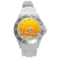 Fish Snow Coral Fairy Tale Round Plastic Sport Watch (l) by HermanTelo