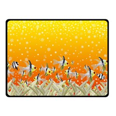 Fish Snow Coral Fairy Tale Double Sided Fleece Blanket (small)  by HermanTelo