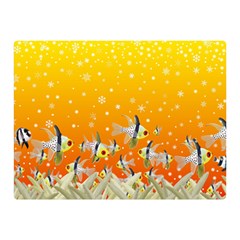 Fish Snow Coral Fairy Tale Double Sided Flano Blanket (mini)  by HermanTelo