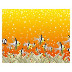 Fish Snow Coral Fairy Tale Double Sided Flano Blanket (medium)  by HermanTelo