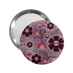 Floral Flower Stylised 2 25  Handbag Mirrors by HermanTelo