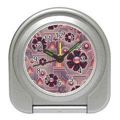 Floral Flower Stylised Travel Alarm Clock