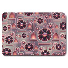 Floral Flower Stylised Large Doormat 