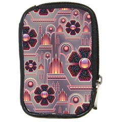 Floral Flower Stylised Compact Camera Leather Case