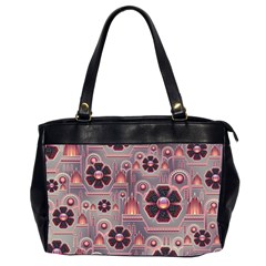 Floral Flower Stylised Oversize Office Handbag (2 Sides)