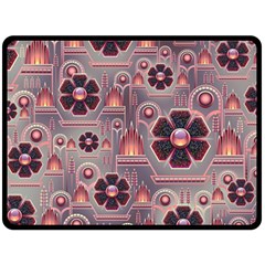 Floral Flower Stylised Fleece Blanket (large) 