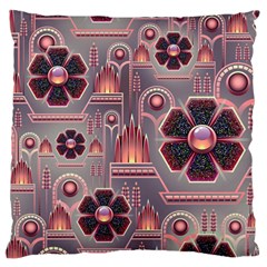 Floral Flower Stylised Large Cushion Case (two Sides)