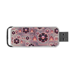 Floral Flower Stylised Portable Usb Flash (two Sides)