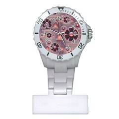 Floral Flower Stylised Plastic Nurses Watch