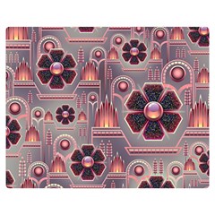 Floral Flower Stylised Double Sided Flano Blanket (medium) 