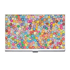 Floral Flowers Abstract Art Business Card Holder