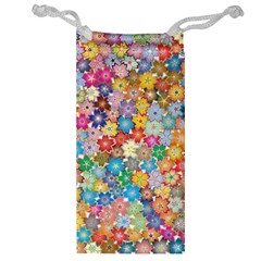 Floral Flowers Abstract Art Jewelry Bag