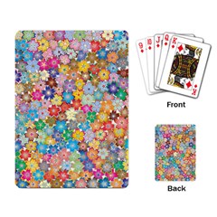 Floral Flowers Abstract Art Playing Cards Single Design