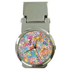 Floral Flowers Abstract Art Money Clip Watches