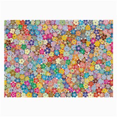 Floral Flowers Abstract Art Large Glasses Cloth (2 Sides)