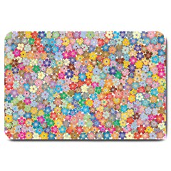 Floral Flowers Abstract Art Large Doormat 