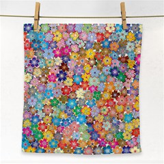 Floral Flowers Abstract Art Face Towel