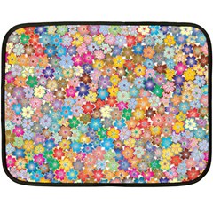 Floral Flowers Abstract Art Double Sided Fleece Blanket (mini) 