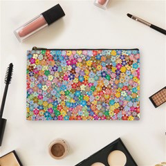 Floral Flowers Abstract Art Cosmetic Bag (medium) by HermanTelo