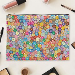 Floral Flowers Abstract Art Cosmetic Bag (xl)