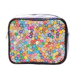 Floral Flowers Abstract Art Mini Toiletries Bag (one Side)