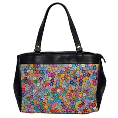 Floral Flowers Abstract Art Oversize Office Handbag by HermanTelo