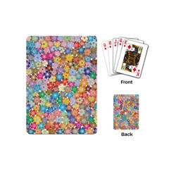 Floral Flowers Abstract Art Playing Cards (mini)