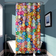 Floral Flowers Abstract Art Shower Curtain 36  X 72  (stall) 