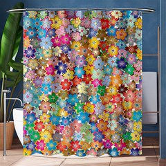 Floral Flowers Abstract Art Shower Curtain 60  X 72  (medium) 