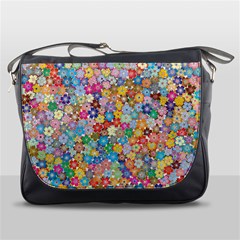 Floral Flowers Abstract Art Messenger Bag