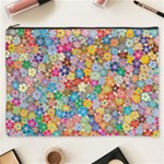 Floral Flowers Abstract Art Cosmetic Bag (XXXL) Front