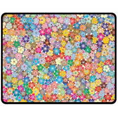 Floral Flowers Abstract Art Double Sided Fleece Blanket (medium) 