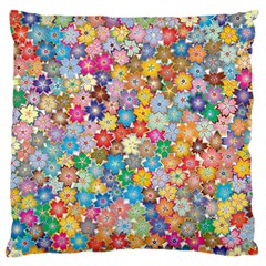 Floral Flowers Abstract Art Standard Flano Cushion Case (one Side)