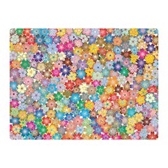 Floral Flowers Abstract Art Double Sided Flano Blanket (mini) 