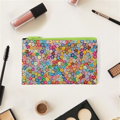 Floral Flowers Abstract Art Cosmetic Bag (xs)