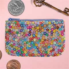 Floral Flowers Abstract Art Large Coin Purse