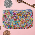 Floral Flowers Abstract Art Large Coin Purse Back