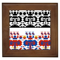 Folk Art Fabric Framed Tiles