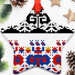 Folk Art Fabric Ornament (Star)