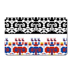 Folk Art Fabric Magnet (Rectangular)