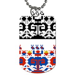 Folk Art Fabric Dog Tag (Two Sides)