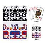 Folk Art Fabric Playing Cards Single Design Back