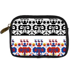 Folk Art Fabric Digital Camera Leather Case