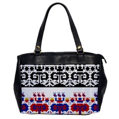 Folk Art Fabric Oversize Office Handbag