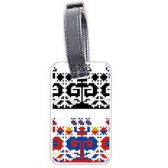 Folk Art Fabric Luggage Tag (one Side) by HermanTelo